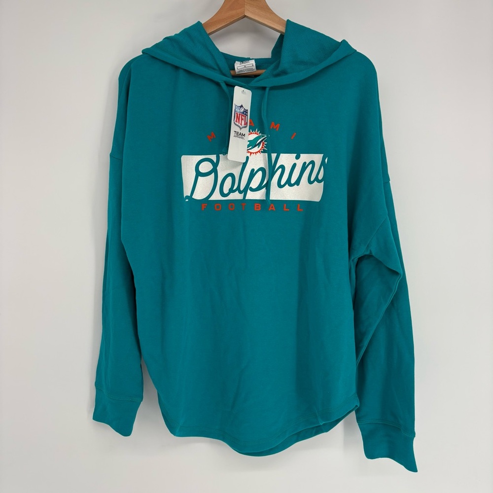 Miami Dolphins Teal Hoodie NWT NFL merch